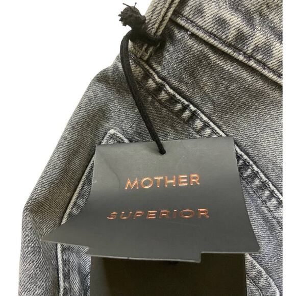 Mother Superior Jeans Womens 33x25 The Ditcher Crop Show Acid Wash Streetwear - Picture 11 of 16